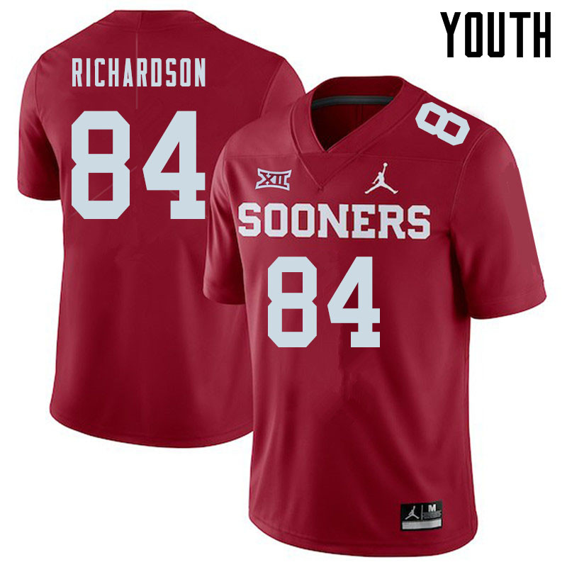 Jordan Brand Youth #84 Kyre Richardson Oklahoma Sooners College Football Jerseys Sale-Crimson - Click Image to Close